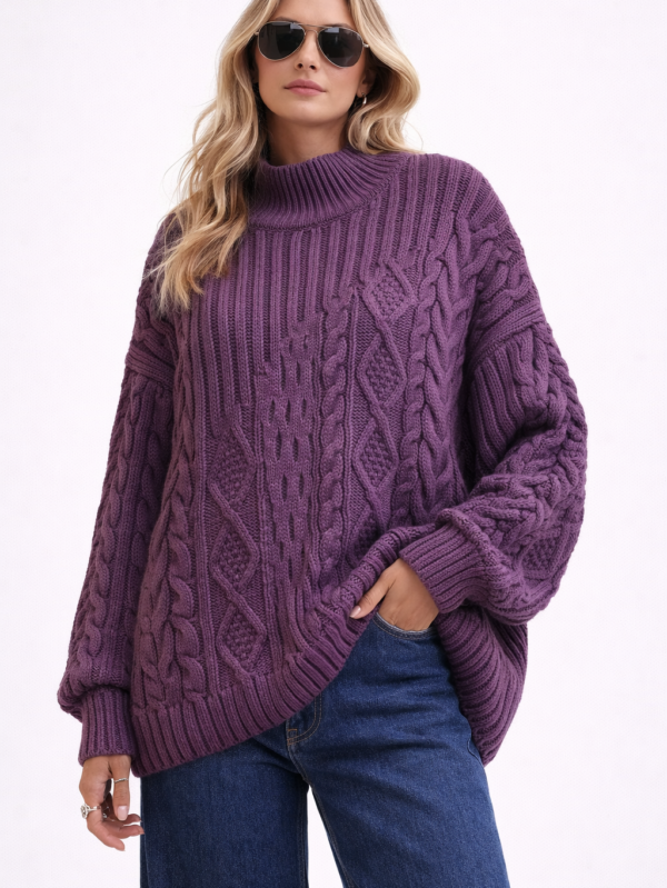 πλεκτό oversized πουλόβερ